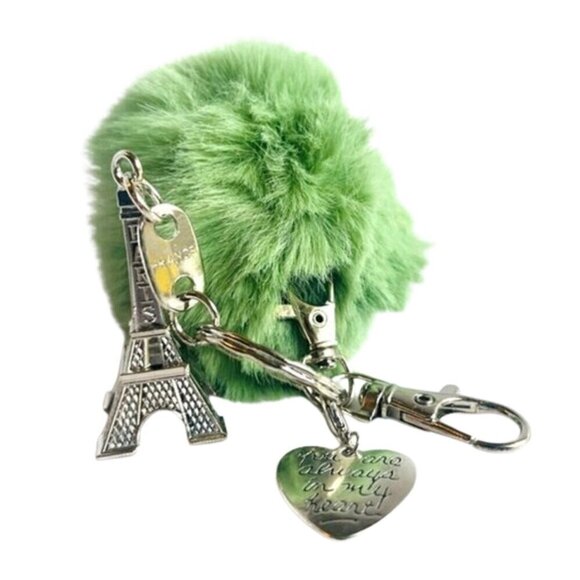 I Love โค๏ธ Paris | Eiffel Tower & Pompom Handmade Craft Keychain ๐ - Picture 4 of 16